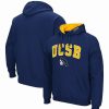 Sports Fan Shop * | Men'S Uc Santa Barbara Gauchos Arch And Logo Pullover Hoodie Navy