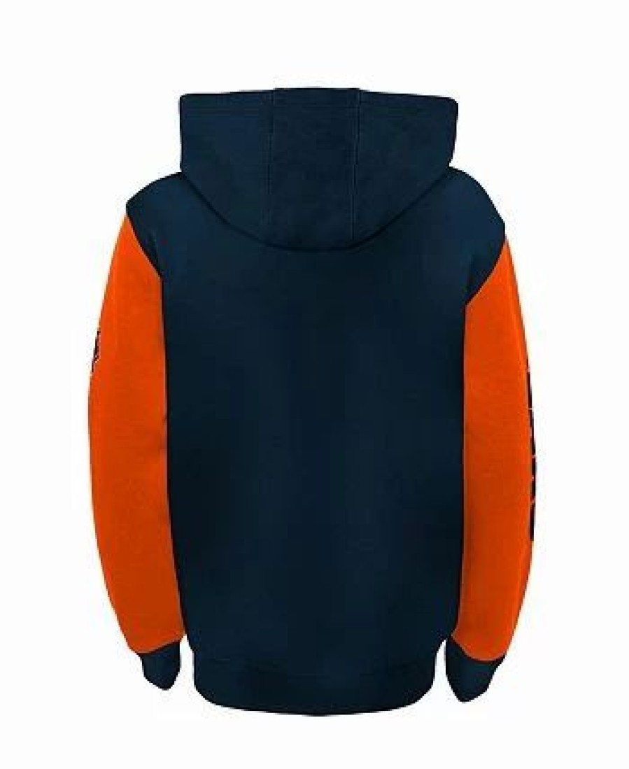 Sports Fan Shop * | Outerstuff Youth Boys Chicago Bears Poster Board Full-Zip Hoodie Navy, Orange