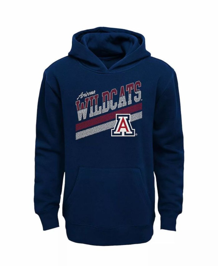 Sports Fan Shop * | Outerstuff Youth Boys Arizona Wildcats Love Of The Game Pullover Hoodie Navy