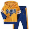 Sports Fan Shop * | Outerstuff Preschool Boys St. Louis Blues Miracle On Ice Pullover Hoodie And Pants Set Gold, Blue