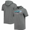 Sports Fan Shop * | New Era Men'S Heathered Carolina Panthers Team Brushed Hoodie T-Shirt Gray