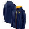 Sports Fan Shop * | Fanatics Men'S Branded West Virginia Mountaineers Ball Carrier Full-Zip Hoodie Navy