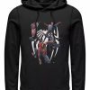 Hoodies & Sweatshirts * | Marvel Men'S Gamerverse Spider-Man Multiplied Chest Logo, Pullover Hoodie Black