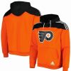 Sports Fan Shop * | Adidas Men'S Philadelphia Flyers Stadium Pullover Hoodie Orange