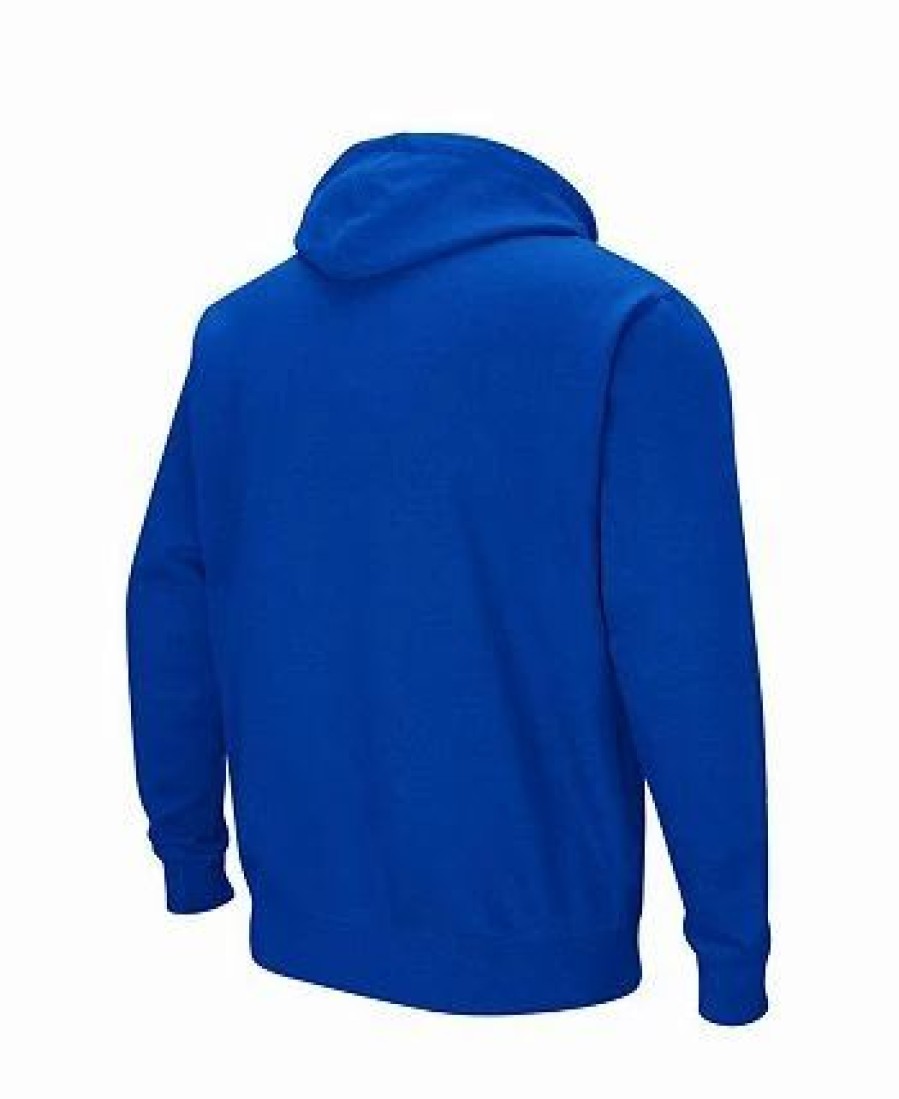 Sports Fan Shop * | Men'S Pitt Panthers Arch & Team Logo 3.0 Pullover Hoodie Royal