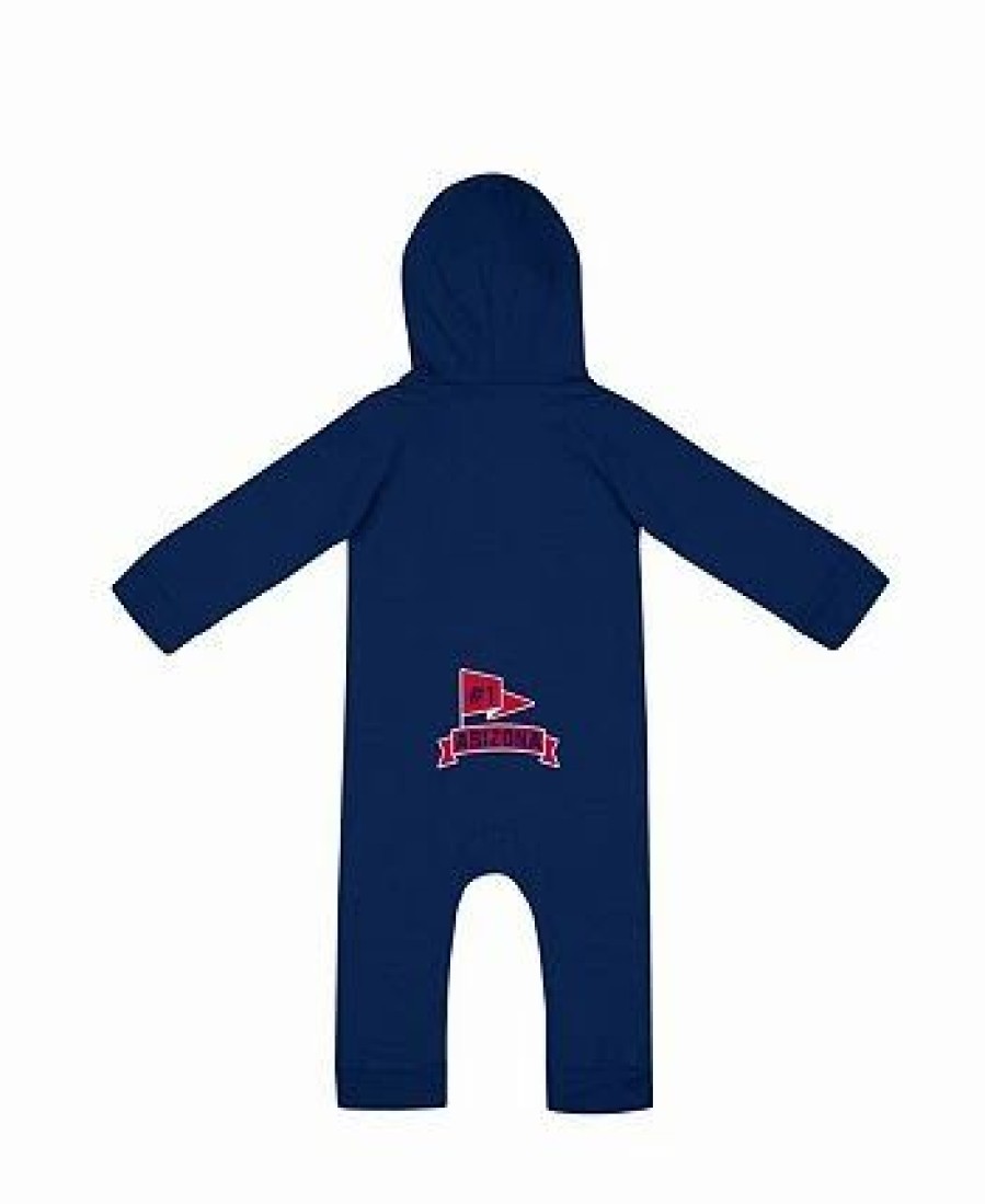 Sports Fan Shop * | Infant Girls And Boys Arizona Wildcats Whowonkas Raglan Long Sleeve Hoodie Jumper Navy