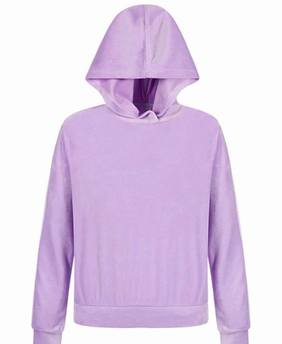 Kids * | Big Girls Velour & Houndstooth Hoodie, Created For Macy'S