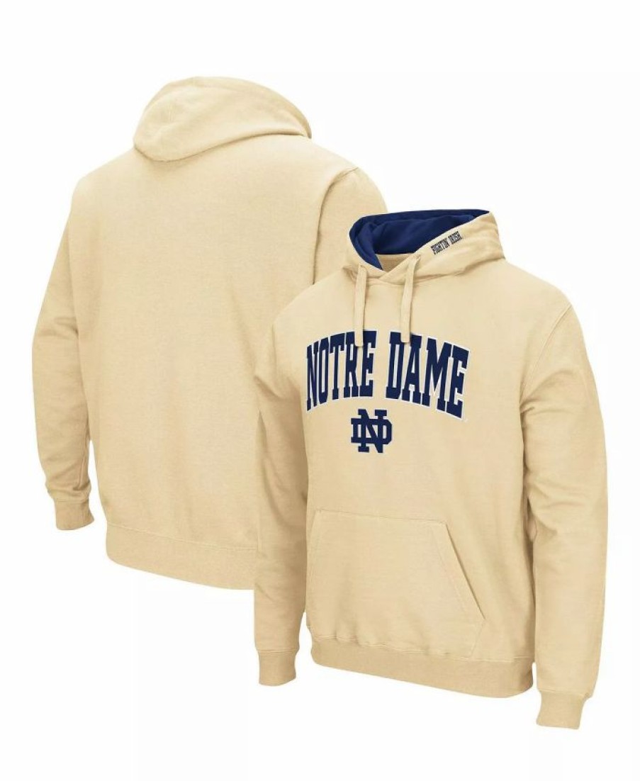 Sports Fan Shop * | Men'S Notre Dame Fighting Irish Arch And Logo 3.0 Pullover Hoodie Gold