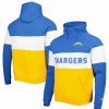 Sports Fan Shop * | New Era Men'S Los Angeles Chargers Colorblock Current Pullover Hoodie Gold