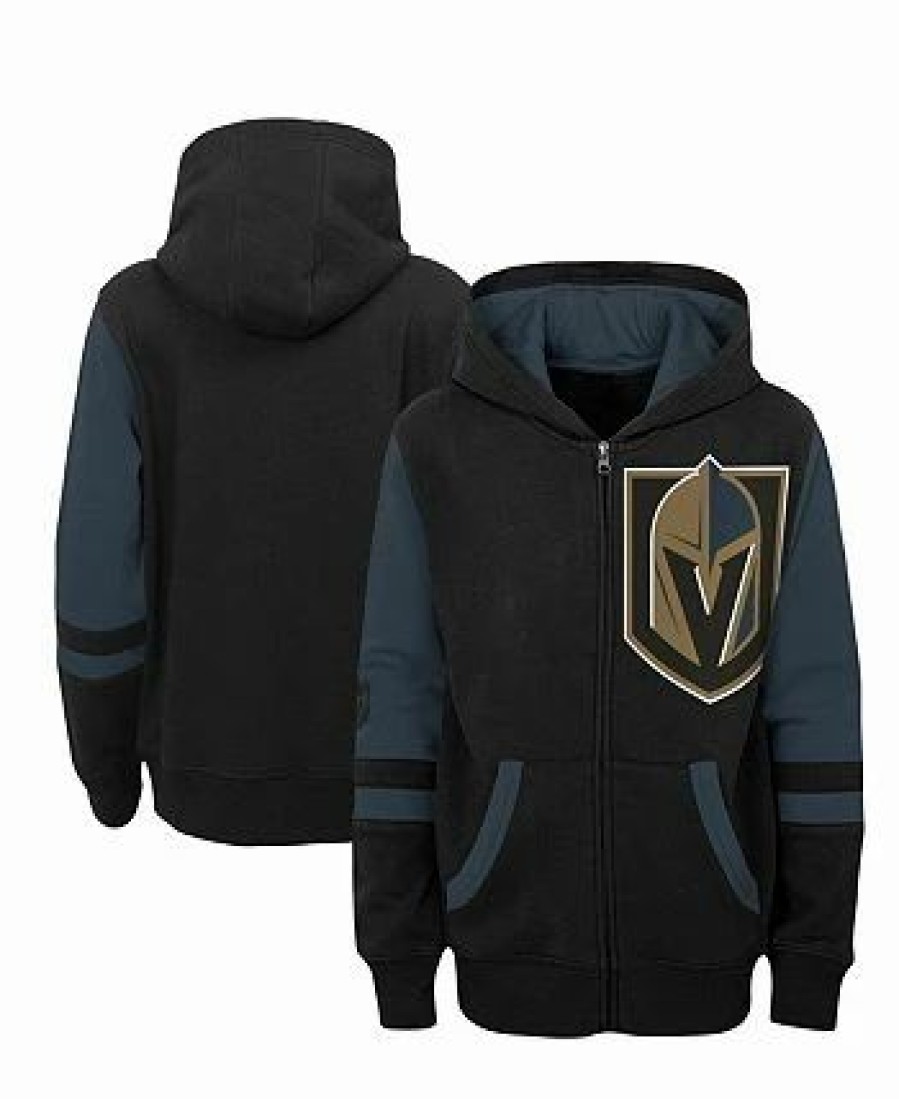 Sports Fan Shop * | Outerstuff Boys And Girls Infant Vegas Golden Knights Faceoff Full-Zip Hoodie Black