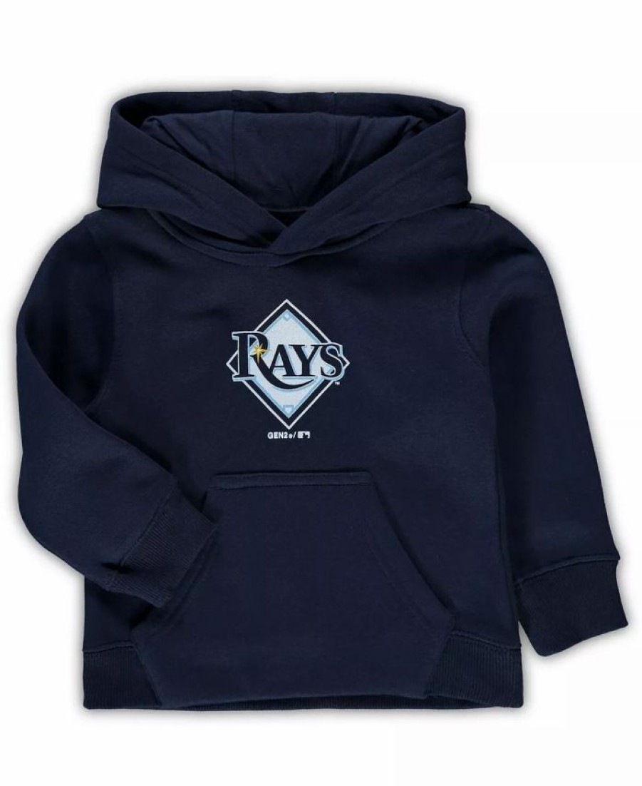 Sports Fan Shop * | Outerstuff Toddler Tampa Bay Rays Primary Logo Pullover Hoodie Navy