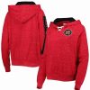 Sports Fan Shop * | Women'S Maryland Terrapins The Devil Speckle Lace-Placket Raglan Pullover Hoodie Red