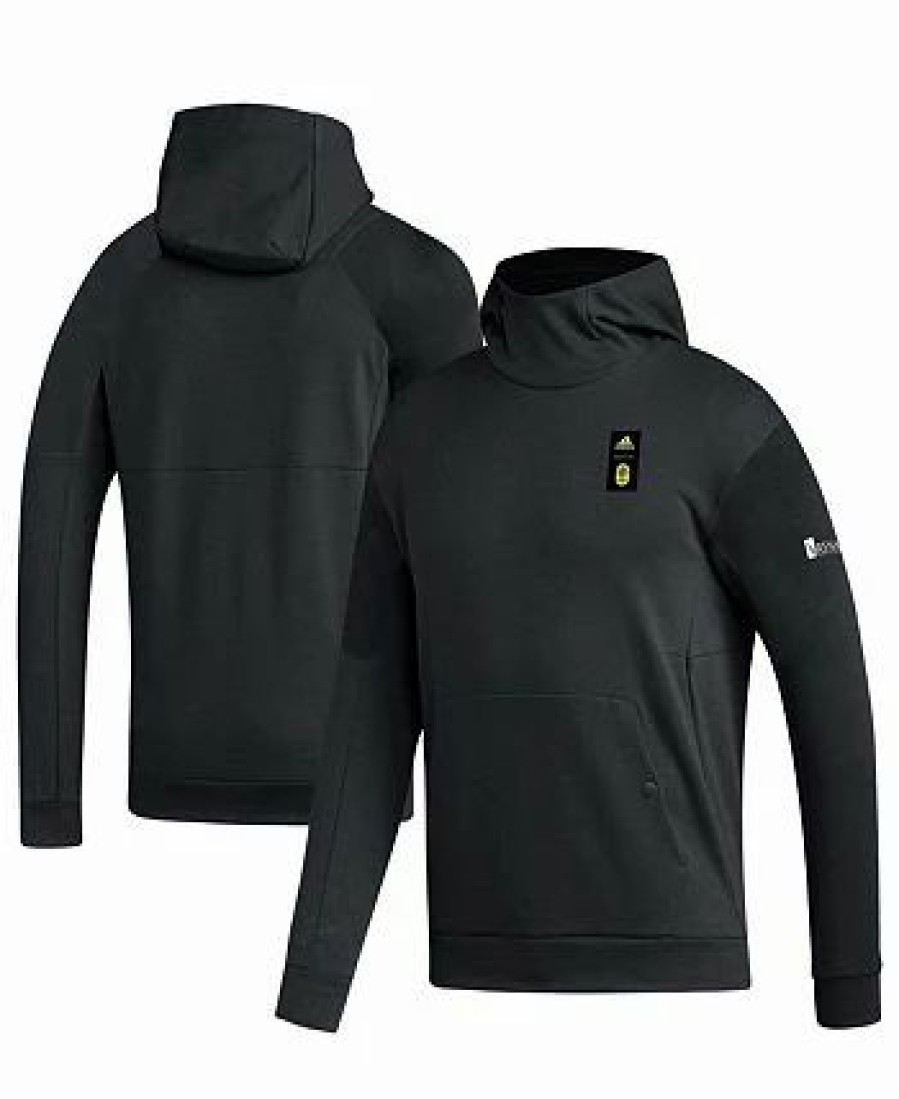 Sports Fan Shop * | Adidas Men'S Nashville Sc Travel Pullover Hoodie Black