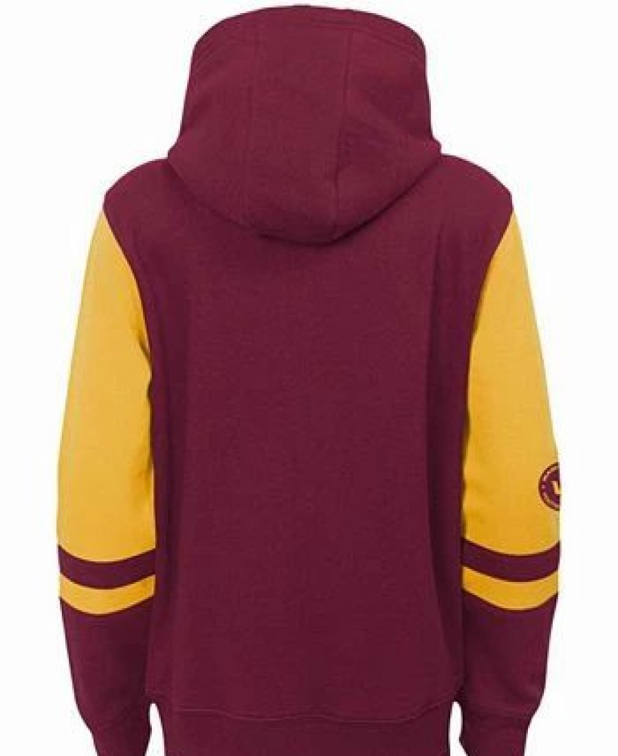 Sports Fan Shop * | Outerstuff Youth Boys Washington Football Team Stadium Full-Zip Hoodie Burgundy