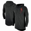 Sports Fan Shop * | Nike Men'S Usc Trojans Slub Space-Dye Performance Long Sleeve Hoodie T-Shirt Black