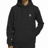 Activewear * | Adidas Men'S Trefoil Essentials Long-Sleeve Hoodie Black