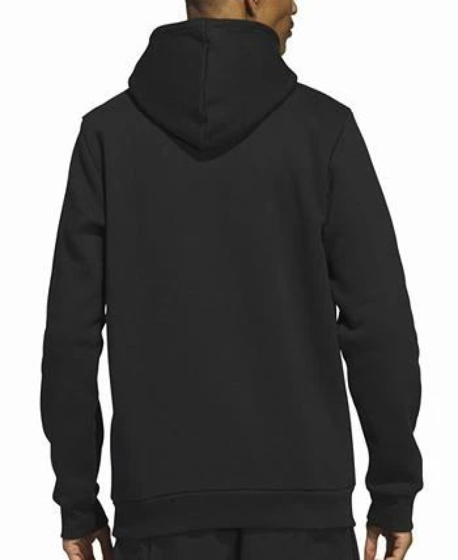 Activewear * | Adidas Men'S Trefoil Essentials Long-Sleeve Hoodie Black