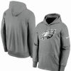 Sports Fan Shop * | Nike Men'S Philadelphia Eagles Fan Gear Primary Logo Performance Pullover Hoodie Heathered Gray