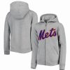 Sports Fan Shop * | Outerstuff Youth Boys And Girls New York Mets Wordmark Full-Zip Fleece Hoodie Heather Gray