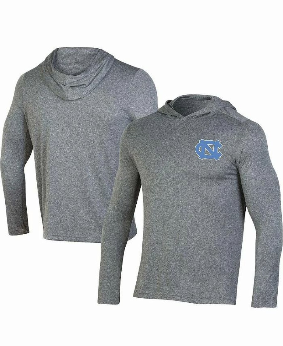 Sports Fan Shop * | Champion Men'S North Carolina Tar Heels Hoodie Long Sleeve T-Shirt Gray