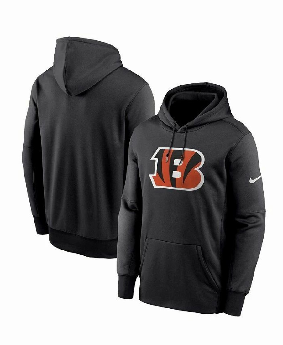 Sports Fan Shop * | Nike Men'S Cincinnati Bengals Primary Logo Performance Pullover Hoodie Black