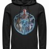 Hoodies & Sweatshirts * | Marvel Men'S Avengers Endgame Triple Hero Wheel, Pullover Hoodie Black