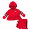 Sports Fan Shop * | Girls Infant Nebraska Huskers Spoonful Full-Zip Hoodie And Shorts Set Scarlet