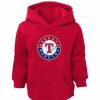 Sports Fan Shop * | Outerstuff Toddler Boys And Girls Texas Rangers Primary Logo Pullover Hoodie Red