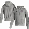 Sports Fan Shop * | Adidas Men'S Washington Capitals Fashion Full-Zip Hoodie Heathered Gray