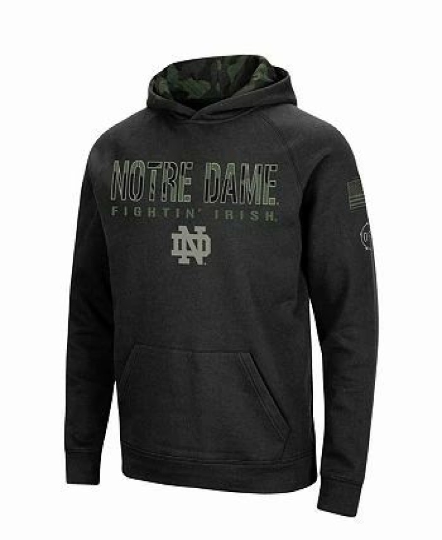 Sports Fan Shop * | Men'S Notre Dame Fighting Irish Big And Tall Oht Military-Inspired Appreciation Raglan Pullover Hoodie Black