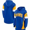 Sports Fan Shop * | Fanatics Women'S Branded Los Angeles Rams Lock It Down Pullover Hoodie Royal, Gold