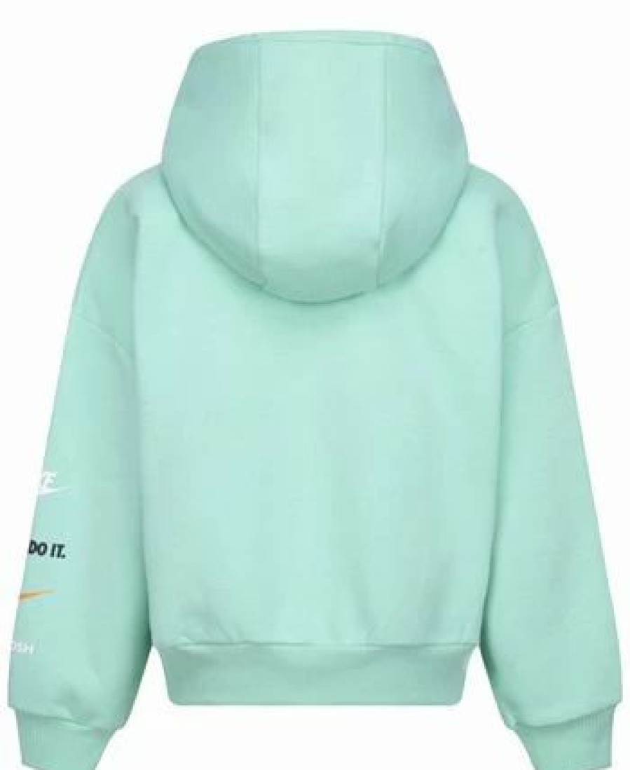 Kids * | Nike Little Boys Sportswear Illuminate Pullover Hoodie Green Glow