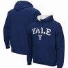 Sports Fan Shop * | Men'S Yale Bulldogs Arch And Logo Pullover Hoodie Navy