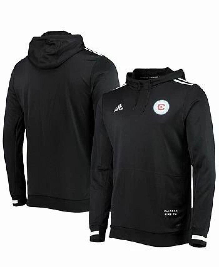 Sports Fan Shop * | Adidas Men'S Chicago Fire Club Pullover Hoodie Black