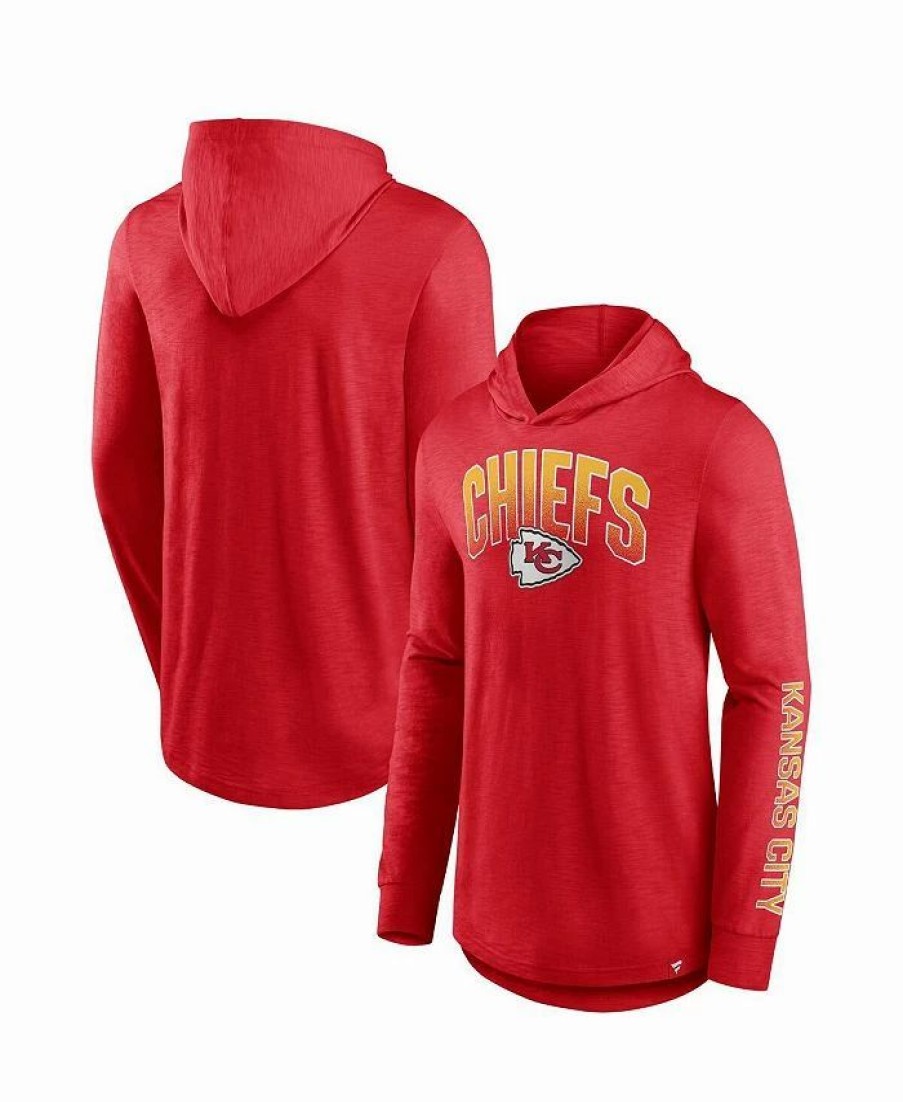 Sports Fan Shop * | Fanatics Men'S Branded Kansas City Chiefs Front Runner Pullover Hoodie Red