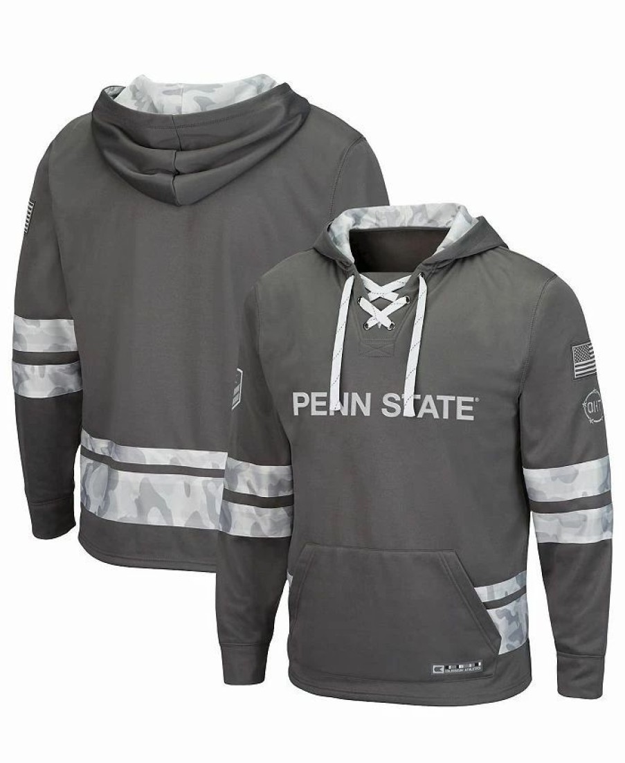 Sports Fan Shop * | Men'S Penn State Nittany Lions Oht Military-Inspired Appreciation Lace-Up Pullover Hoodie Gray