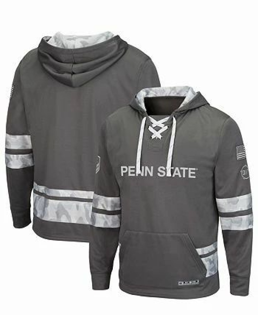 Sports Fan Shop * | Men'S Penn State Nittany Lions Oht Military-Inspired Appreciation Lace-Up Pullover Hoodie Gray