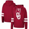 Sports Fan Shop * | Men'S Oklahoma Sooners Lace-Up 4.0 Pullover Hoodie Crimson