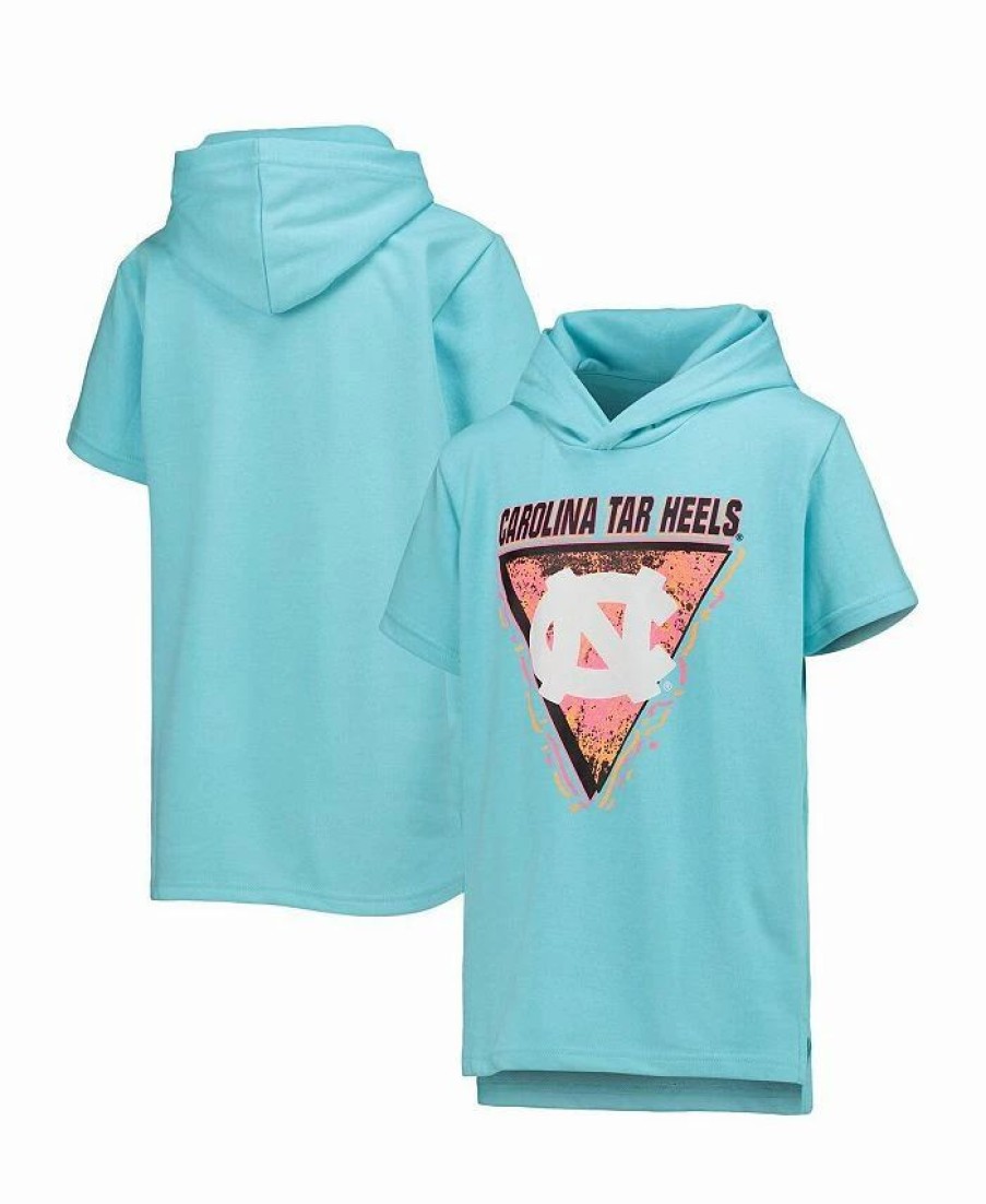 Sports Fan Shop * | Outerstuff Youth Boys Carolina North Carolina Tar Heels Game On Neon Daze Hoodie T-Shirt Blue