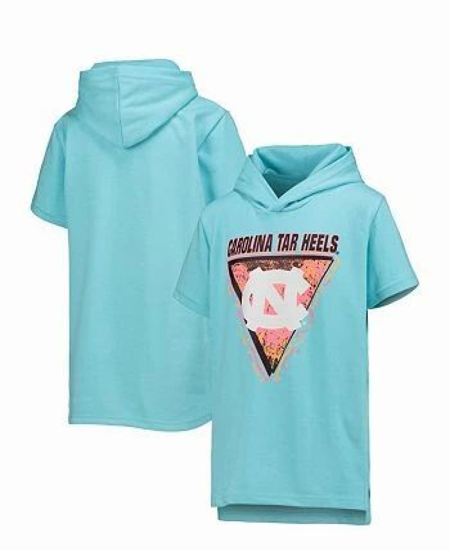 Sports Fan Shop * | Outerstuff Youth Boys Carolina North Carolina Tar Heels Game On Neon Daze Hoodie T-Shirt Blue