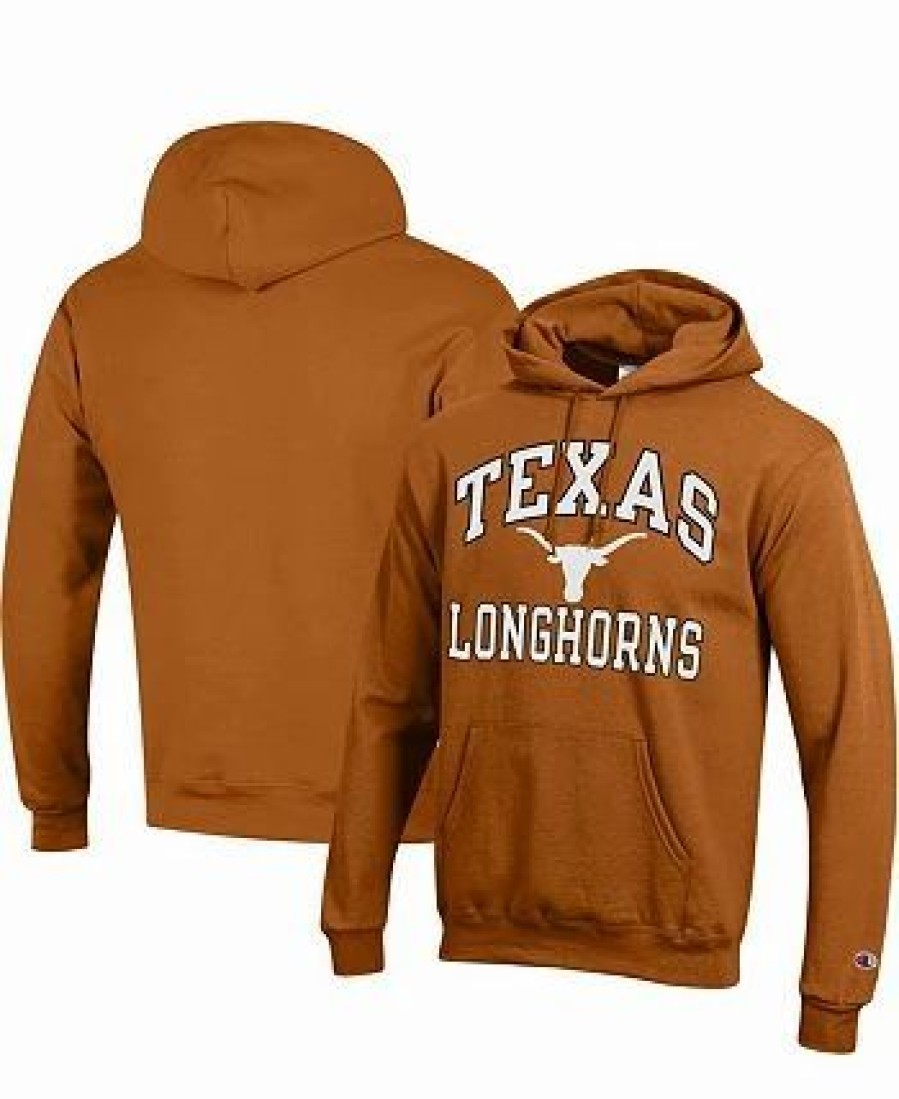 Sports Fan Shop * | Champion Men'S Texas Longhorns High Motor Pullover Hoodie Texas Orange