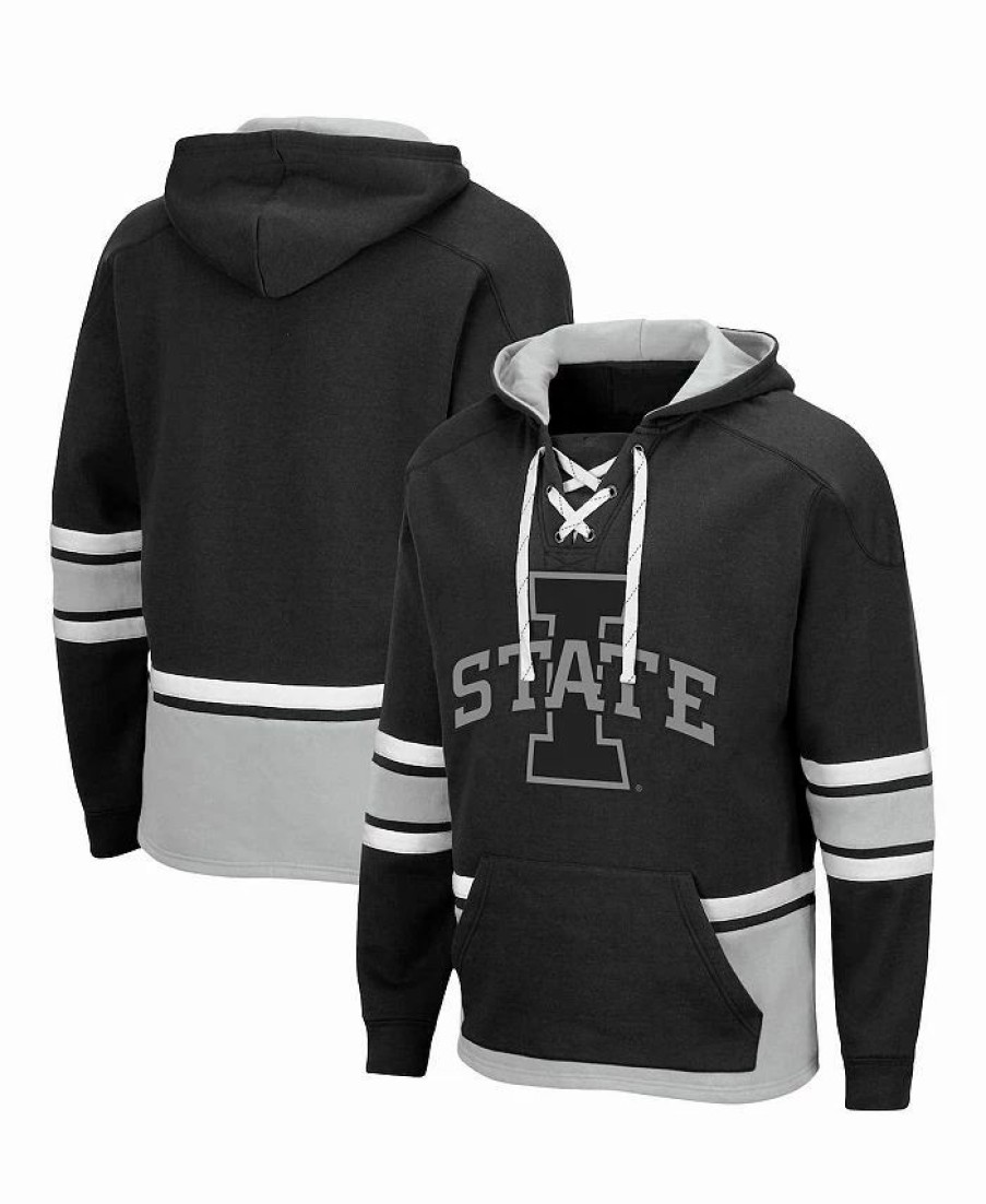 Sports Fan Shop * | Men'S Iowa State Cyclones Lace Up 3.0 Pullover Hoodie Black