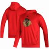 Sports Fan Shop * | Adidas Men'S Chicago Blackhawks Training Aeroready Pullover Hoodie Red