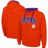 Sports Fan Shop * | Men'S Clemson Tigers Big And Tall Full-Zip Hoodie Orange