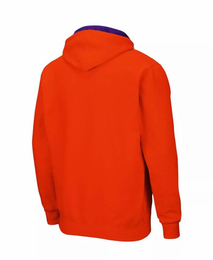 Sports Fan Shop * | Men'S Clemson Tigers Big And Tall Full-Zip Hoodie Orange