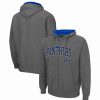 Sports Fan Shop * | Men'S Pitt Panthers Arch & Team Logo 3.0 Full-Zip Hoodie Charcoal