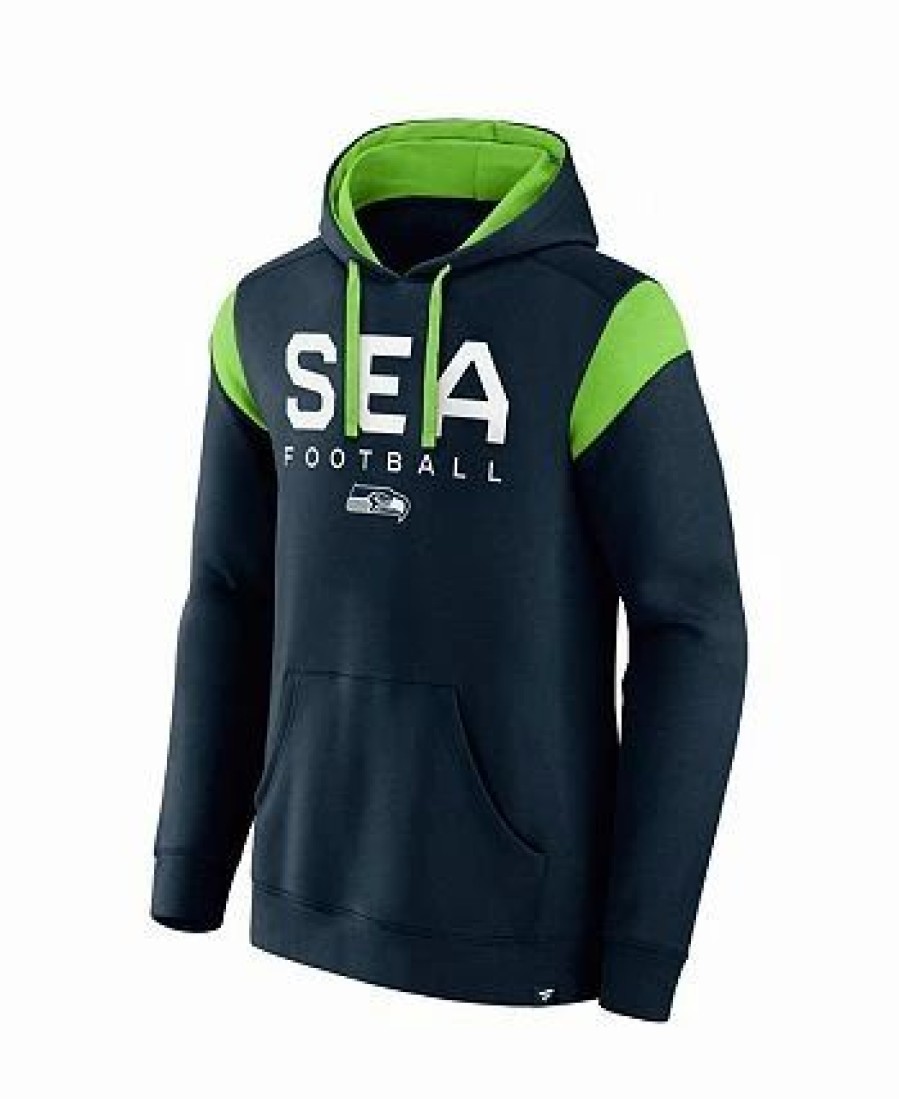 Sports Fan Shop * | Fanatics Men'S Branded College Seattle Seahawks Call The Shot Pullover Hoodie Navy