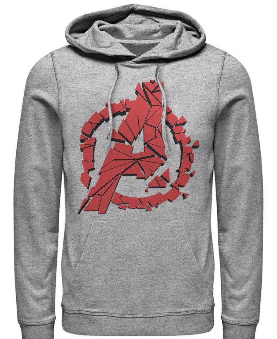 Hoodies & Sweatshirts * | Marvel Men'S Avengers Endgame Shattered Logo, Pullover Hoodie Athletic H