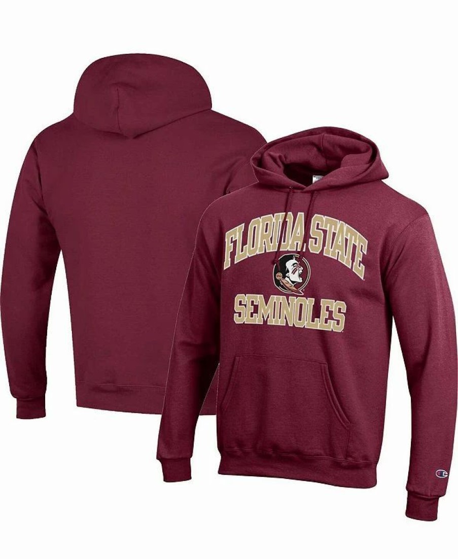 Sports Fan Shop * | Champion Men'S Florida State Seminoles High Motor Pullover Hoodie Garnet