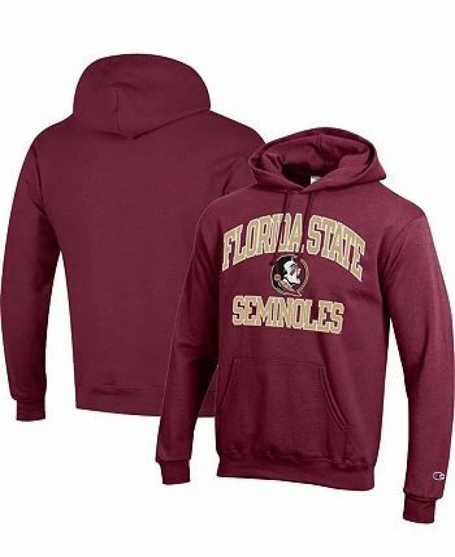 Sports Fan Shop * | Champion Men'S Florida State Seminoles High Motor Pullover Hoodie Garnet